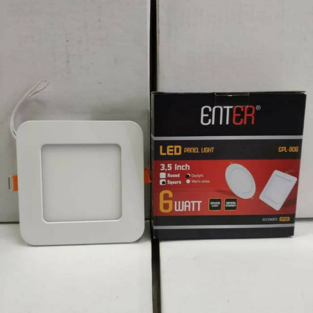 downlight led panel 6w ib segi kotak petak putih downlight 3.5 in