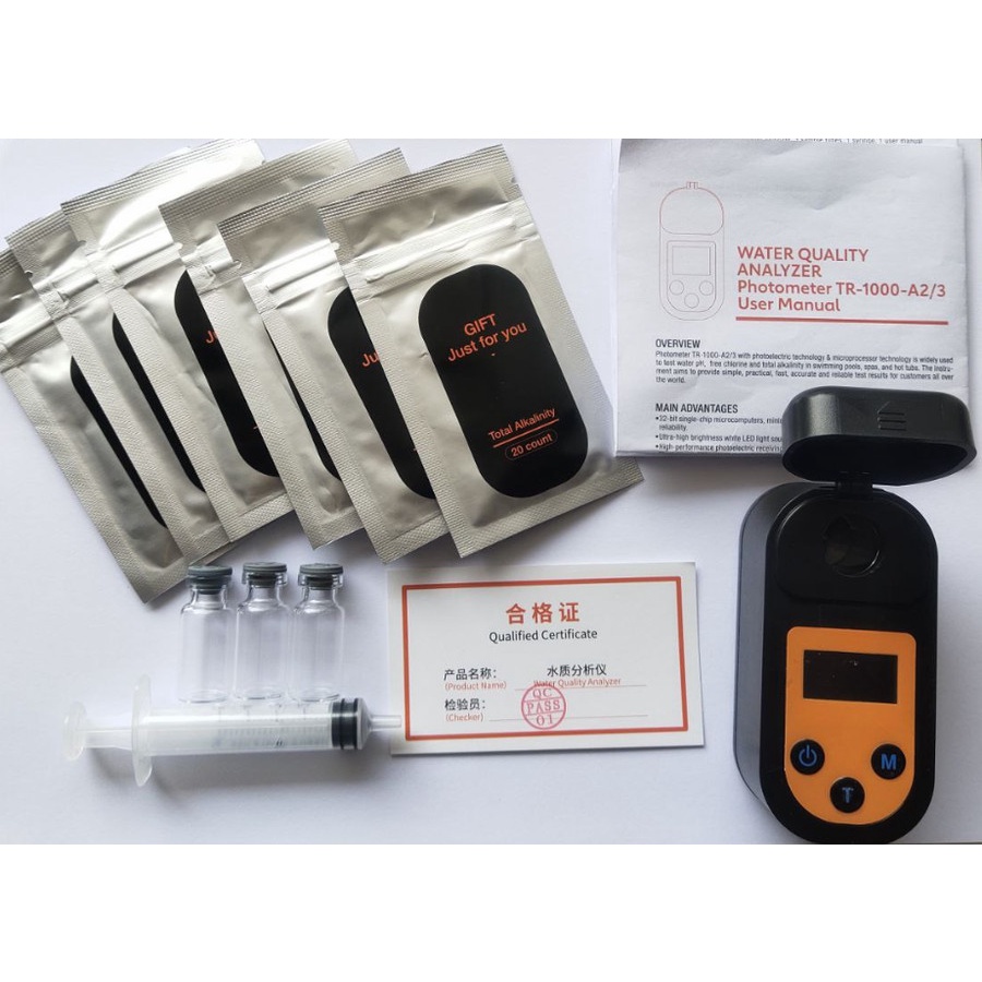 Water Qty Analyzer Photometer TR-1000-A2/3 pH Free Chlorine alkalinity