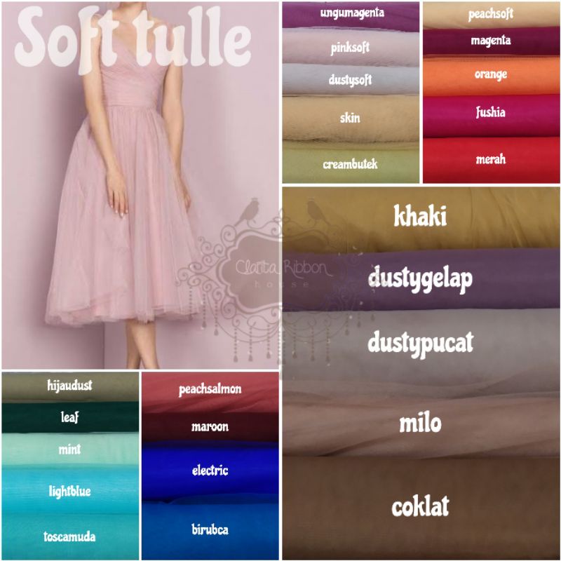Kain tile prancis Softtulle Softtule Tile Lembut