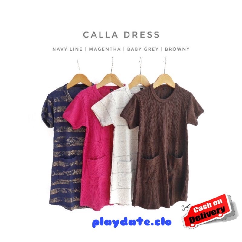 Calla Dress | Baju Terusan Dress Anak Perempuan Rok Anak Cewek 1-5 Th / Daster Anak Perempuan 5 Th