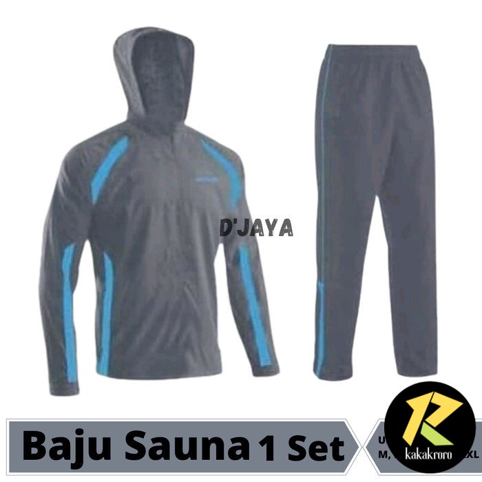 Jaket Sauna Jumbo Pria Wanita / Baju Pakaian Mantel Olahraga Jogging - XL