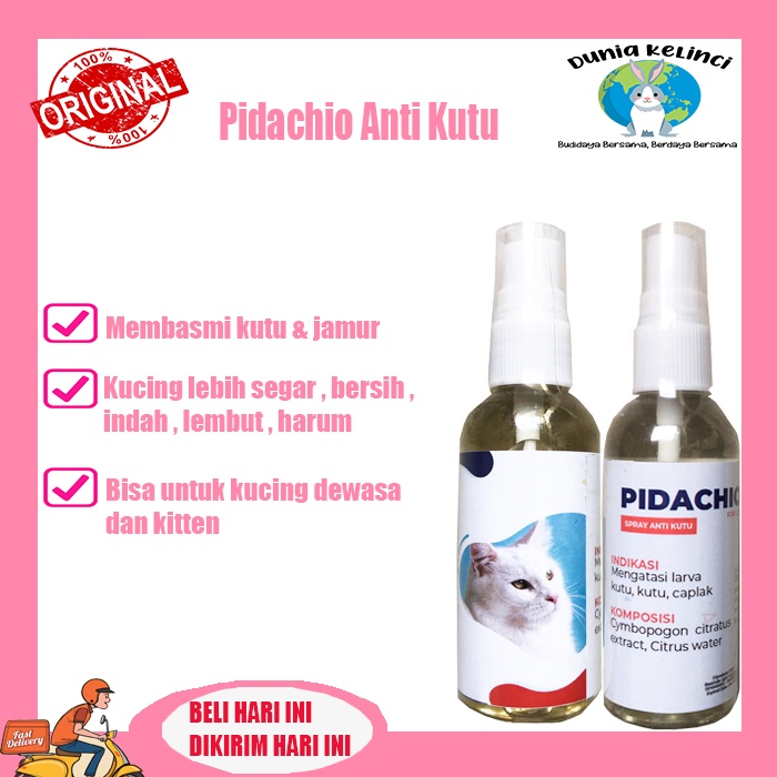 OBAT ANTI KUTU KUCING PIDACHIO AMAN JIKA TERJILAT