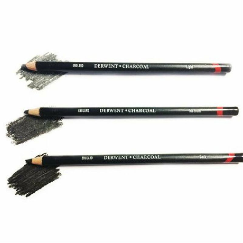 

DERWENT CHARCOAL PENCIL DARK MEDIUM LIGHT SINGLE PENSIL ARANG SATUAN