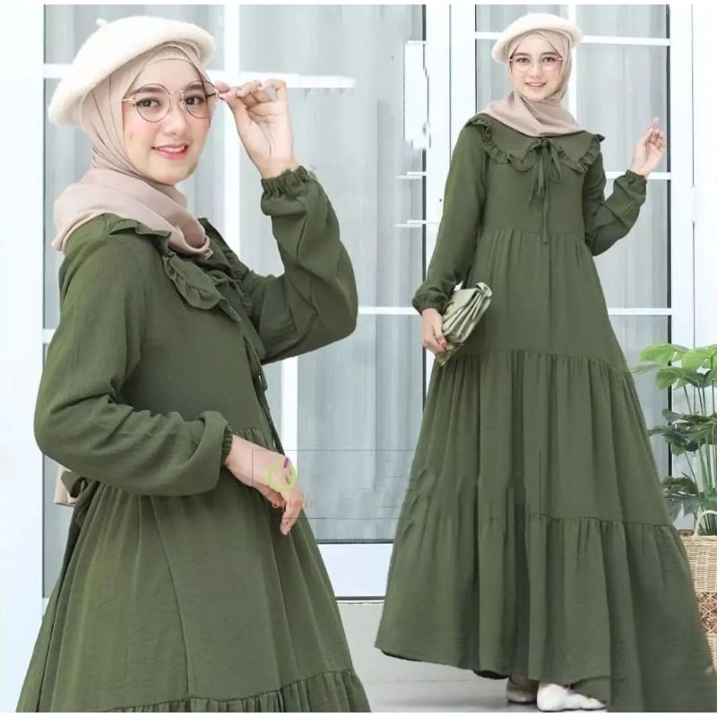 AUDRY DRESS CRINKCLE TERBARU / GAMIS MULIMAH KEKINIAN / GAMIS POLOS TERLARIS / FASHION CEWEK TERBARU2022 / BAJU WANITA TRENDY