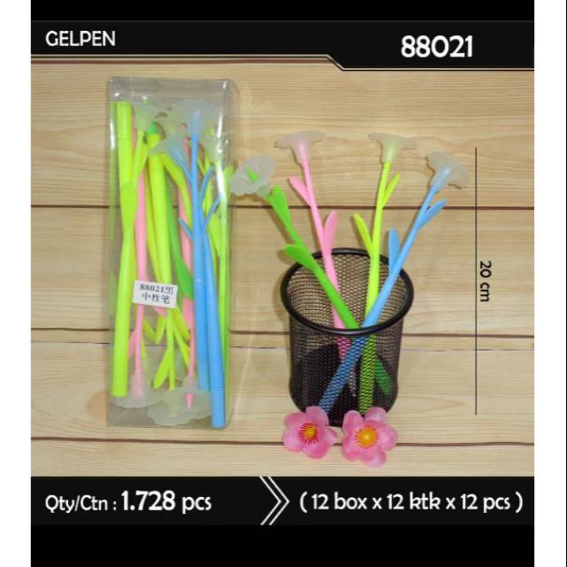 

Pen gel bunga bisa berubah warna jika terkena sinar matahari isi 12 pcs