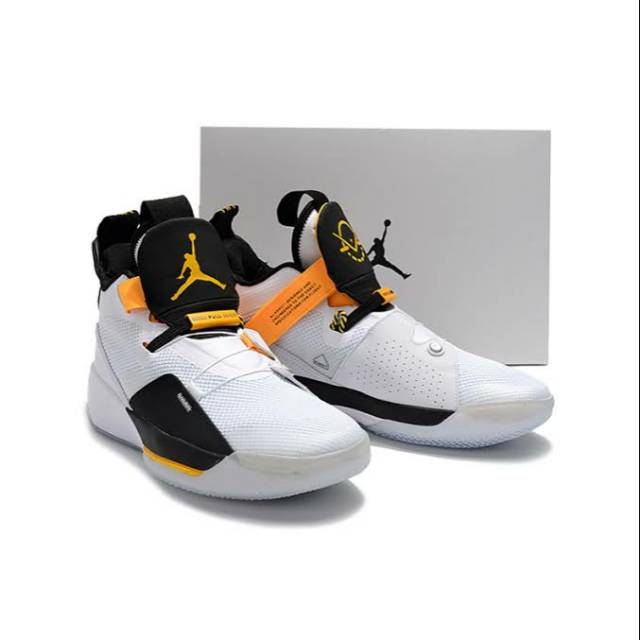 Sepatu premium Jordan 33 low white yellow black