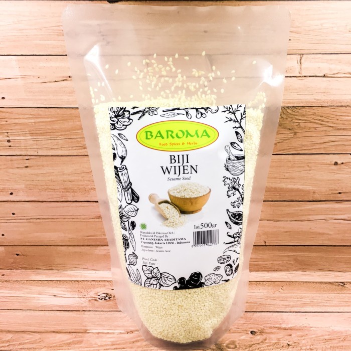 

Wijen / Sesame Seed 500gr - Baroma Bumbu rempah