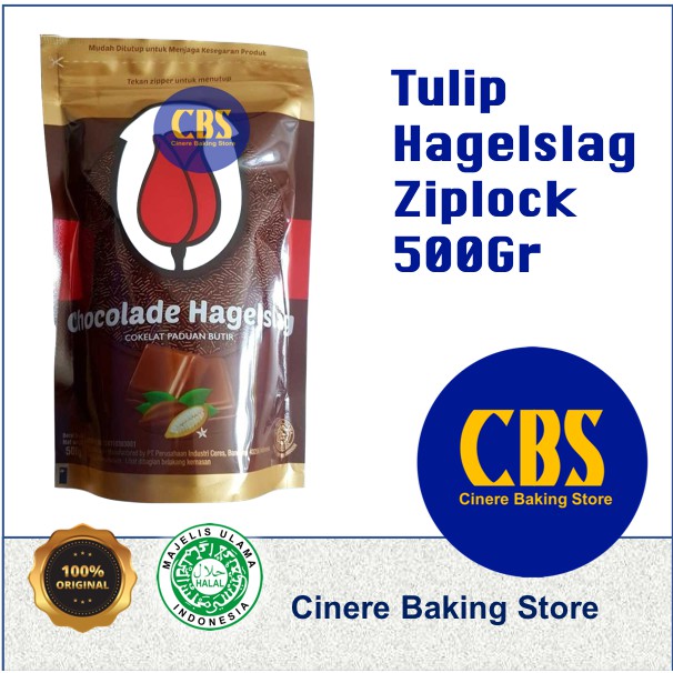 

Tulip Chocolate Hagelslag Ziplock 500gr HALAL