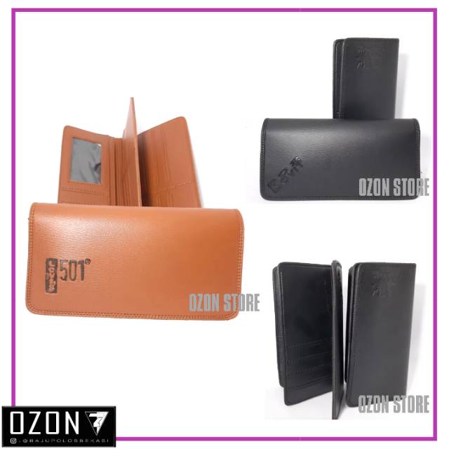 Dompet Kulit Pria Dompet Panjang Pria Wanita Dompet Kartu Hitam Polos Card Holder Premium Murah