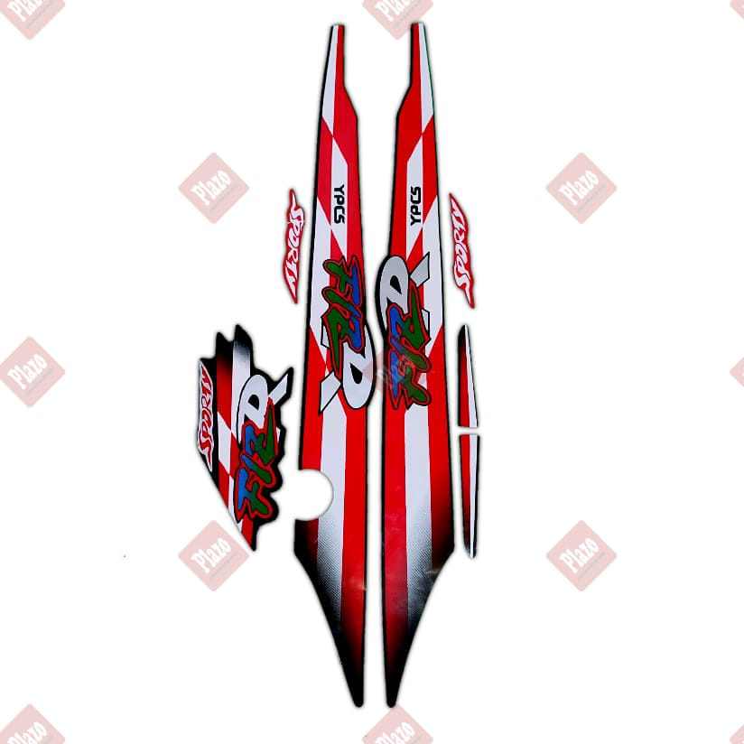 Striping Stiker lis Body Yamaha F1zr 1997 Hitam-merah