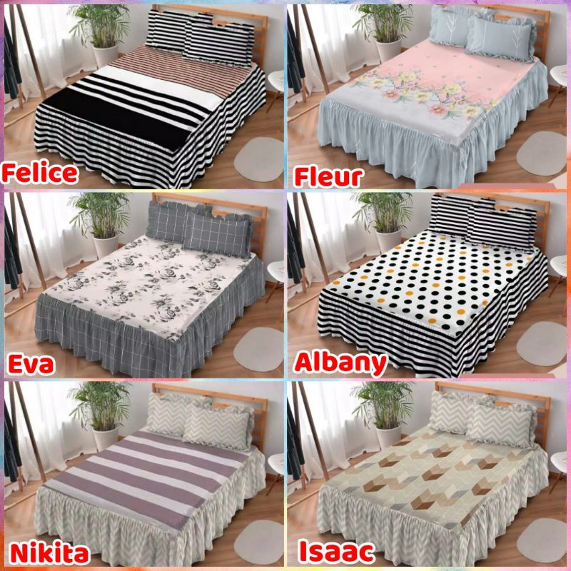 Sprei Kintakun Rumbai Ukuran 180x2000 Felice/Fleur/Eva/Albany/Nikita/Isaac