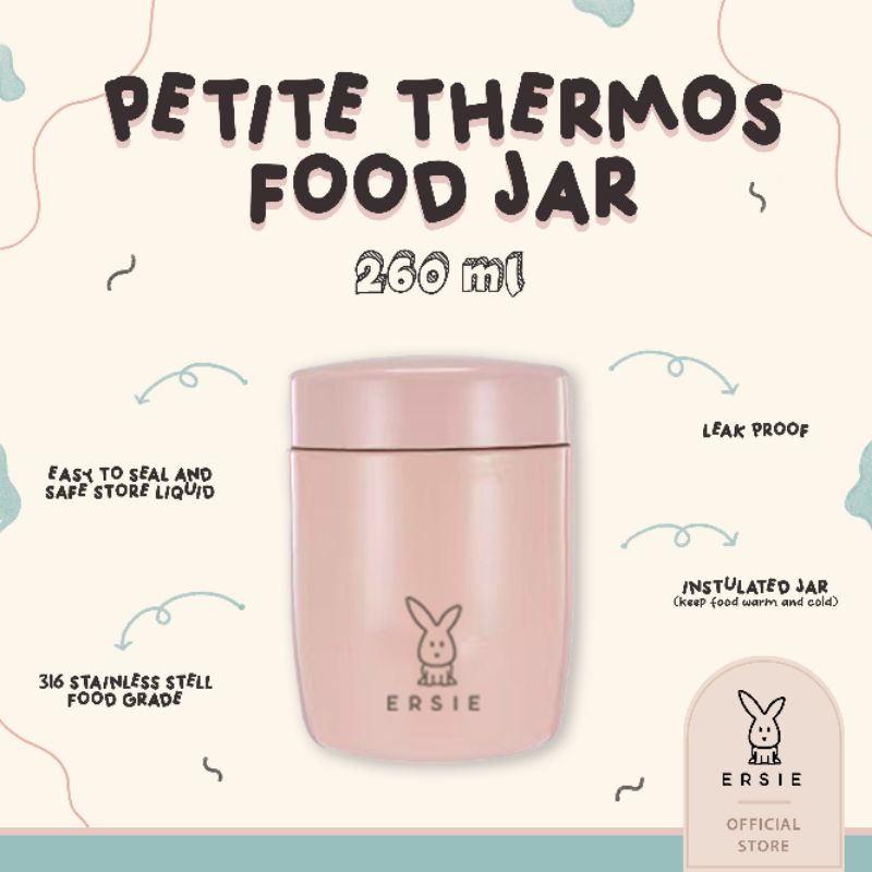 ERSIE PETITE THERMOS FOOD JAR 260ml - GRANDE THERMOS FOOD JAR 400ml