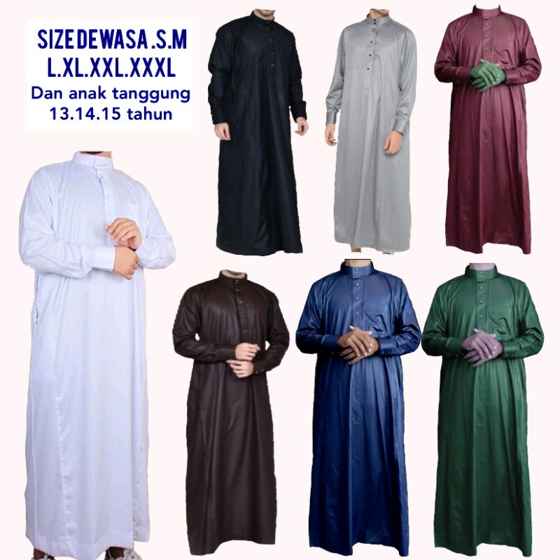 jubah MANSET gamis pria jubah haromain gamis laki laki manset jubah arab gamis arab