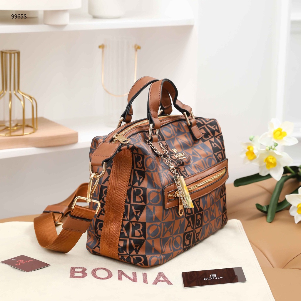 Bonia Small Top Handle Satchel Shoulder Bag #9965 Small