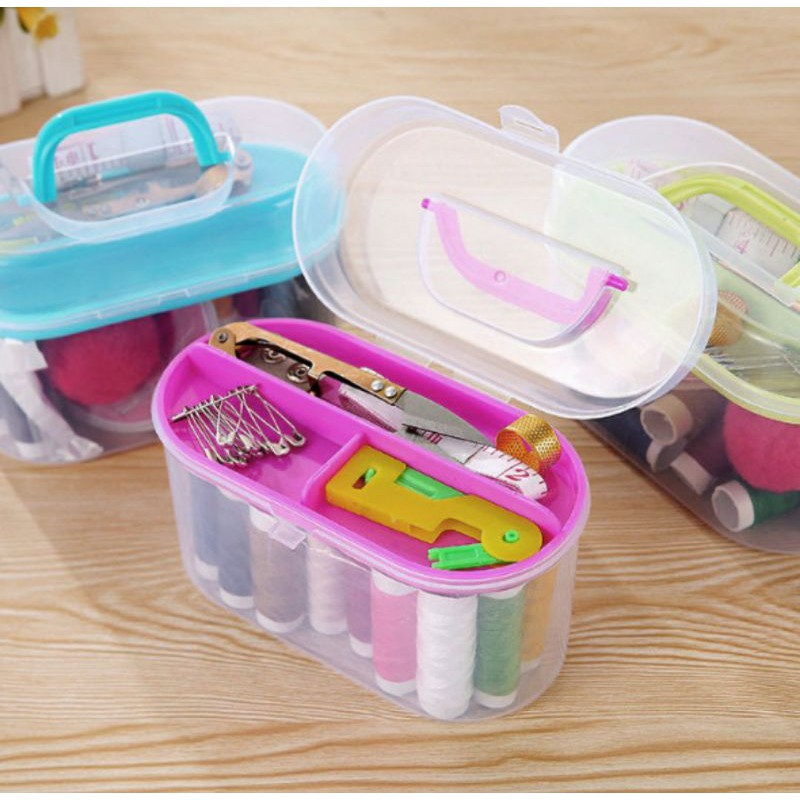 Alat Jahit Set mini box - Sewing tolkit - benang jarum gunting set