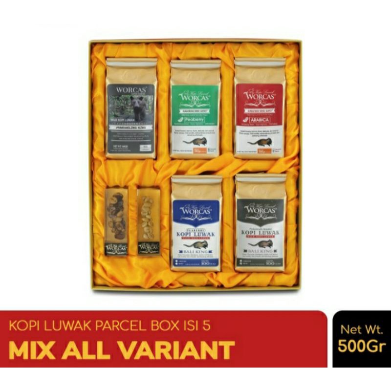 

Kopi Luwak Liar Isi 5 Mix All Varian parcel Box