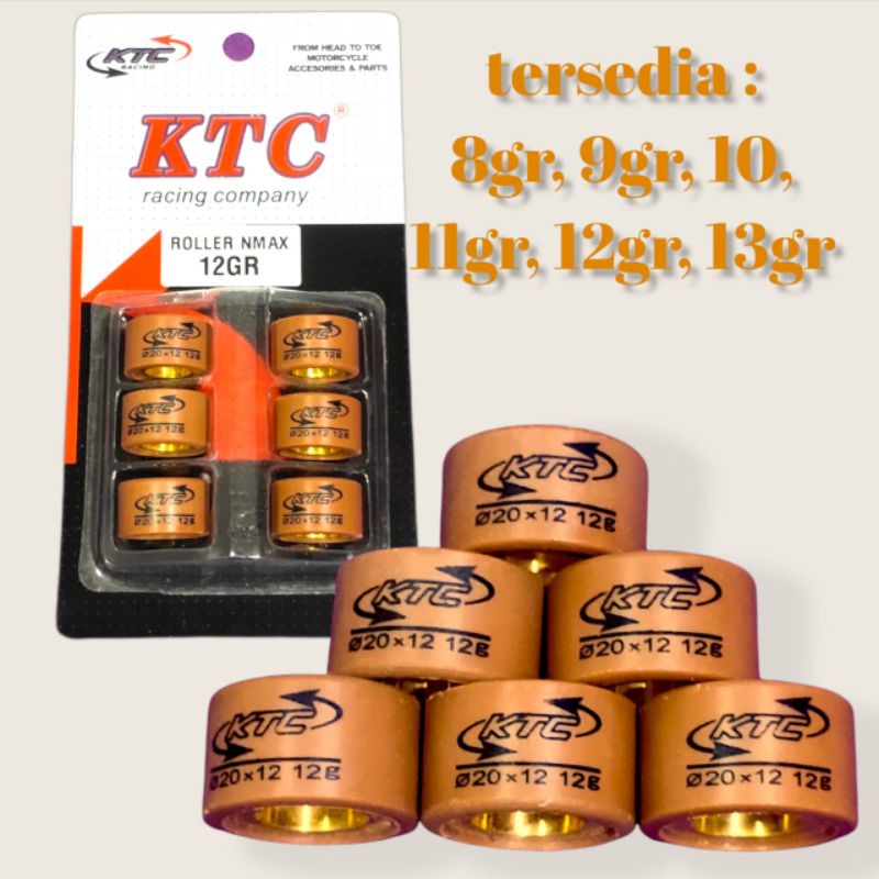 Roller Racing KTC original roller matic nmax vario125 aerox pcx beat mio tersedia untuk semua matic KTC