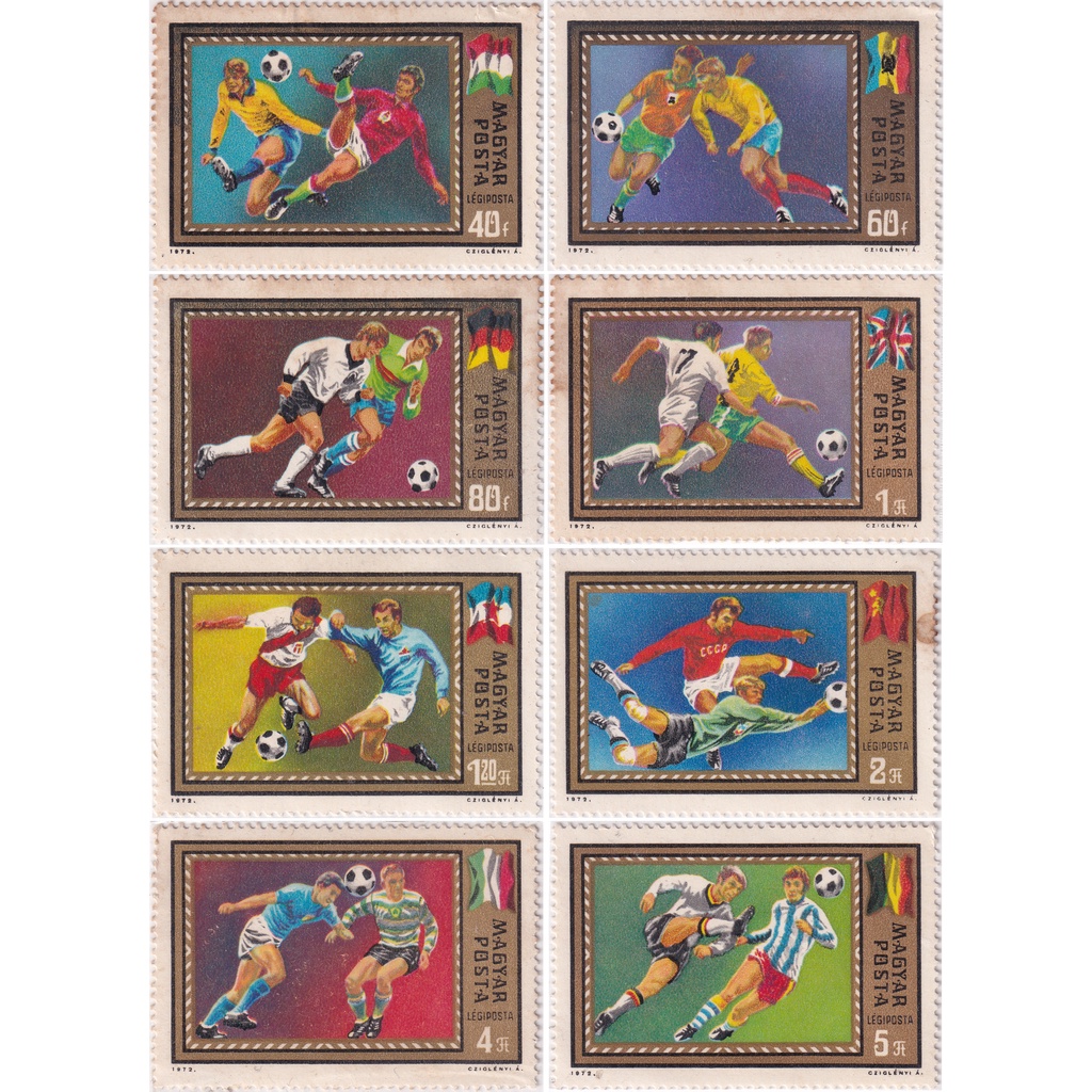 

Prangko Hungary 1972 - Airmail - European Football Championship - Belgium