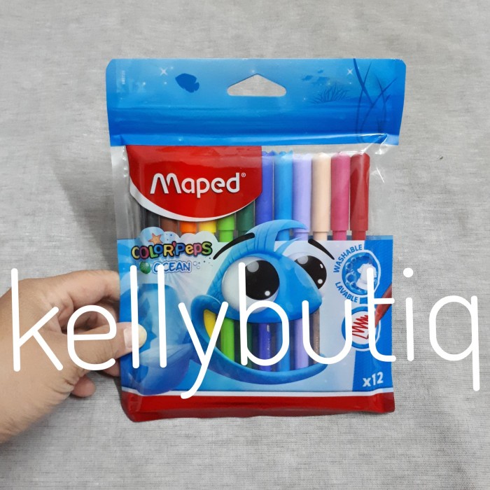 

Mudah Spidol 12 Warna Maped Color Peps Ocean Marker Bergaransi