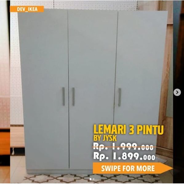  Lemari 3 pintu jysk  Shopee Indonesia