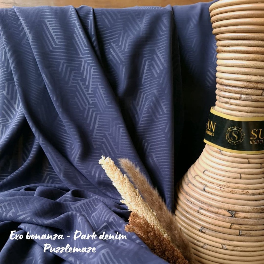 Kain Abaya Sultan Mina Emboss PUZZLE MAZE