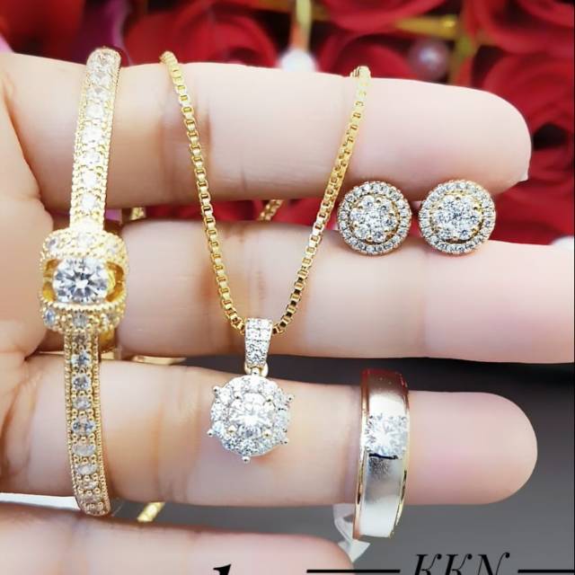 Xuping set perhiasan lapis emas 24k 0108