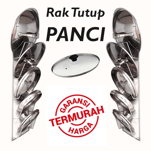 Rak Tutup Panci Rak Gantung Panci / Gantungan Hanger Tutup Panci Alat Masak Rak Panci Dapur
