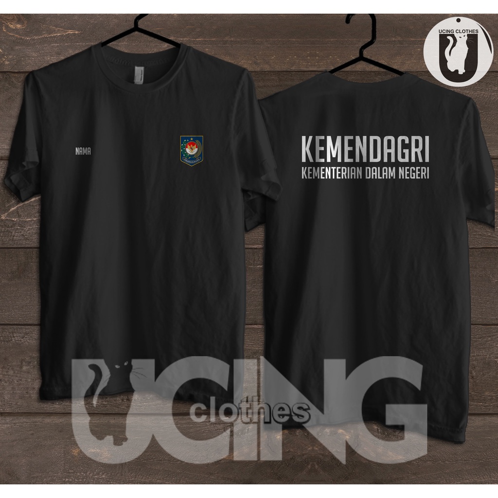 Kaos Baju KEMENDAGRI Kementerian Dalam Negeri Free Nama Kaos Pemerintahan