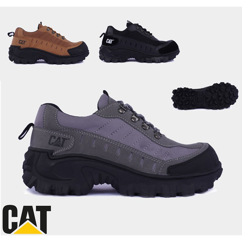 Sepatu Pria Boots Safety Caterpillar Buldozer Sepatu Septi Boot Ujung Besi Kerja Outdoor Tracking