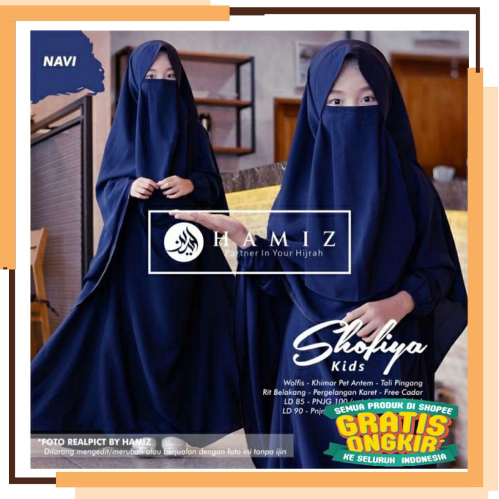 Ready Stok - Barang baru new model anak satu dua tahun / SHOFIYA KIDS // GAMIS SYARI ANAK // SET HIJ