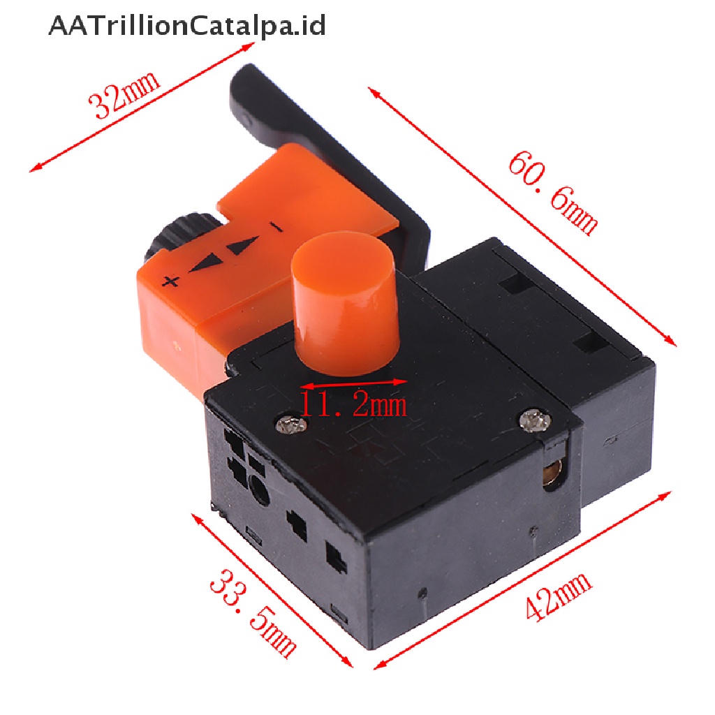 (AATrillionCatalpa) Saklar Kecepatan Adjustable AC 250V / 4A FA2-4 / 1BEK Bahan Plastik + Metal Untuk Bor Elektrik