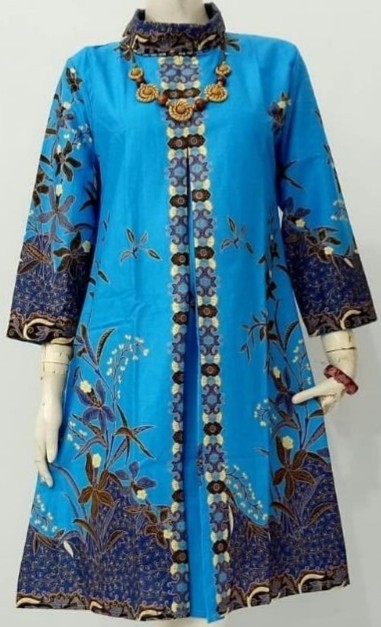 Terlaris Serut Genes Jelita Tunic Navbor Yelbor Whitbor Creambor Tunik Batik Modern Hrb030 D