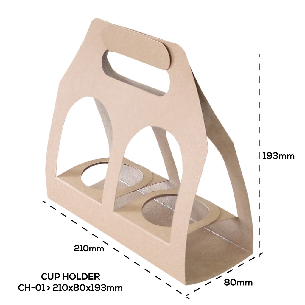 Paper Cup Holder Cup Holder Tempat Gelas Kopi (CH1K2-Laminasi)