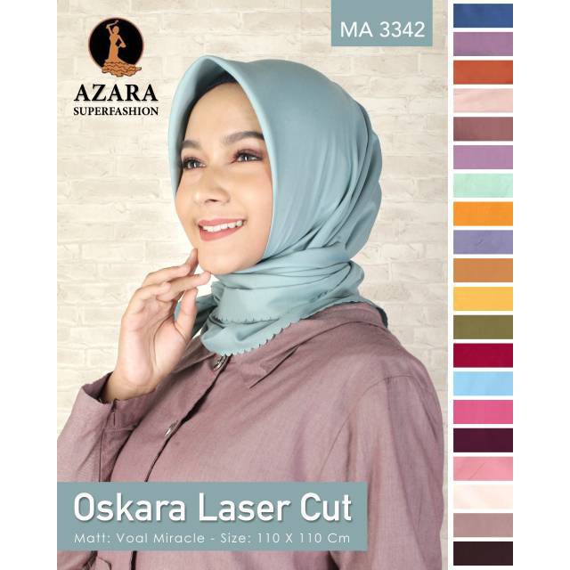 Godiva96 - SEGIEMPAT LASER CUT OSKARA AZARA VOAL MIRACLE PLAIN AZARA PART 2 | HIJAB / JILBAB MEDAN