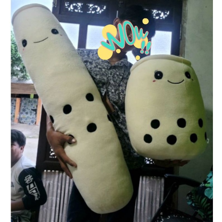guling Boba jumbo 90cm,boneka Boba jumbo,sepasang guling +boneka Boba jumbo,sepaket guling boba dan 