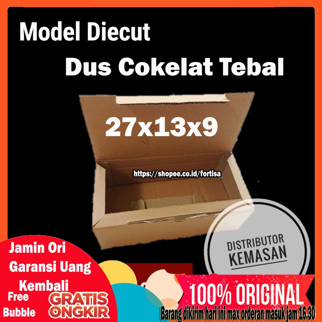 

([15 dansa] 27X13X9) DIJUAL KARDUS PACKING COKELAT / DUS PACKING KUAT DAN TEBAL