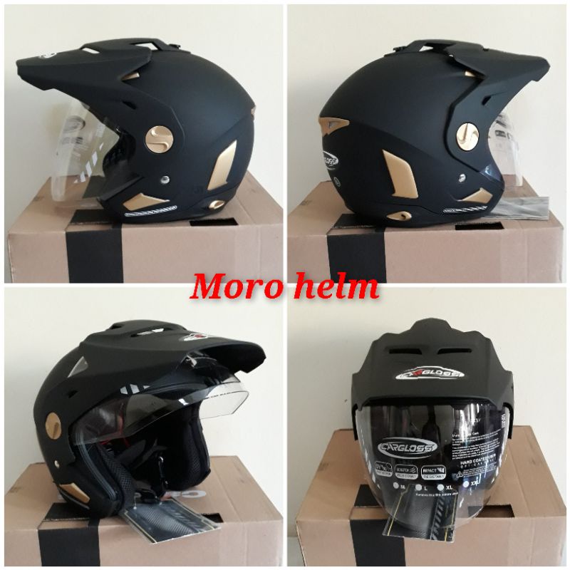 helm cargloss carglos former semi cross pet text half face