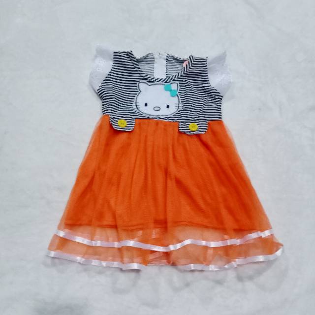 Dress anak cewek perempuan 1 2 tahun gaun anak perempuan hk anak hellokitty