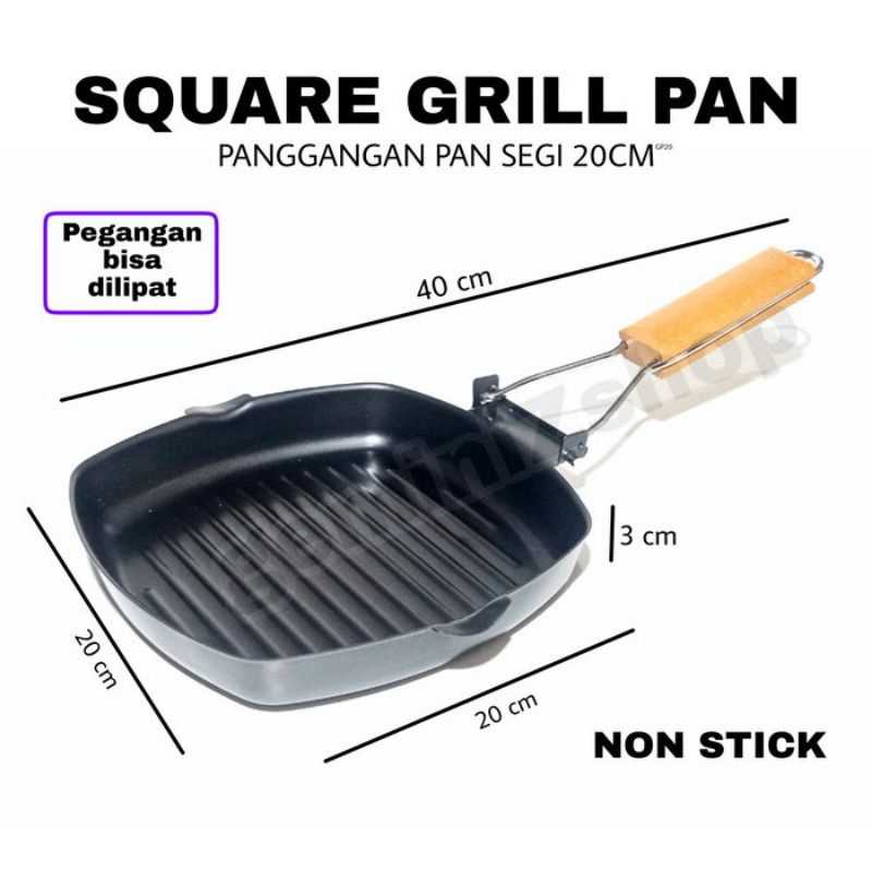 GROSIR MURAH - Wajan Kotak Panggangan / Square Grill Pan GSF (anti lengket)