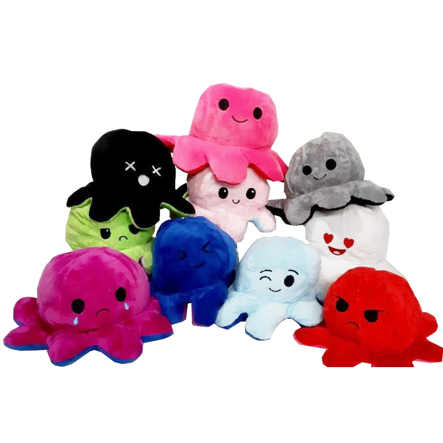 Boneka Gurita Octopus Bolak-Balik Dua Sisi Reversible / Boneka Lucu / ubur-ubur mini 18