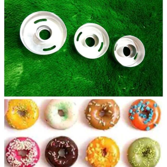 Cetakan donat donut / loyang donat donut kecil sedang besar aluminium (1set)