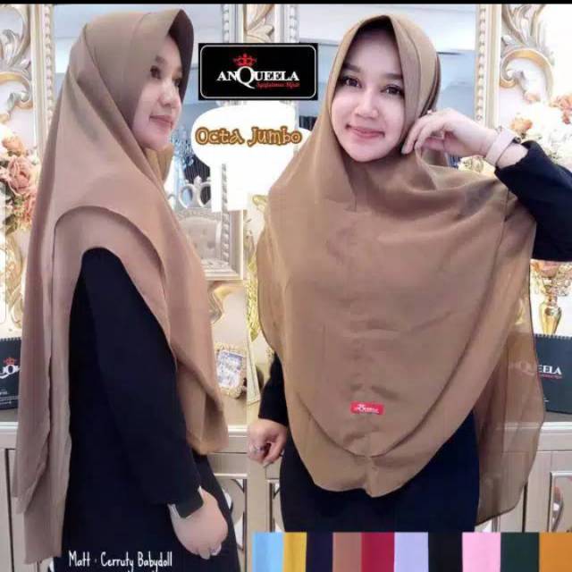 jilbab anqueela, jilbab Khimar, jilbab Okta jumbo