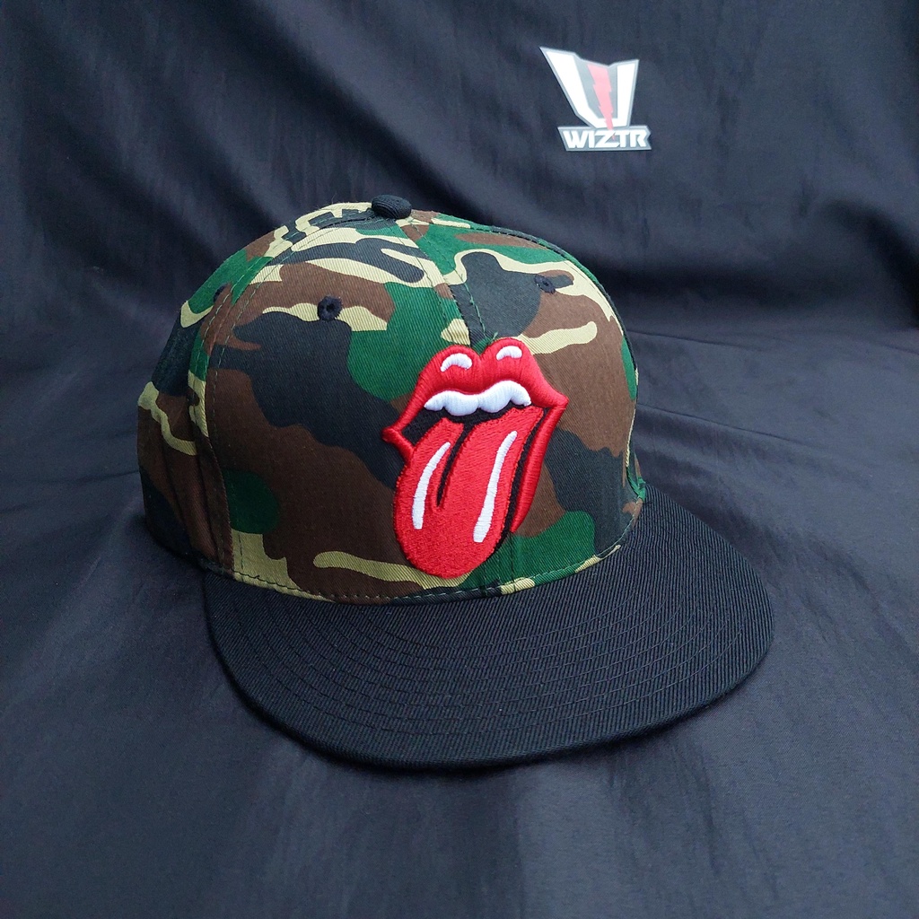 Topi / Snapback Official ROLLING STONES - LOGO CAMO Original