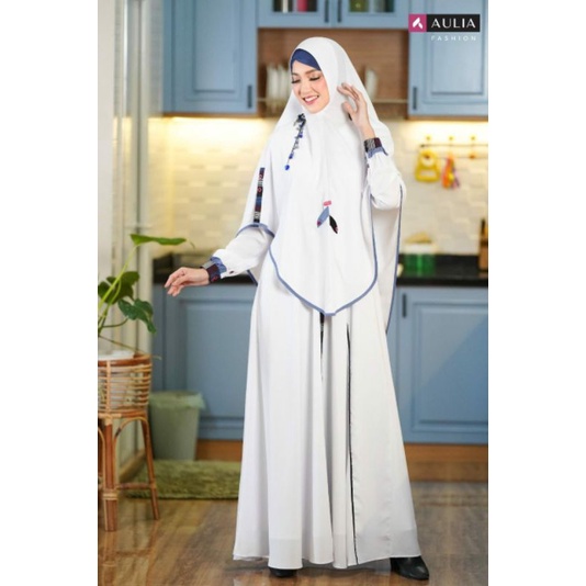 SET GAMIS ZEHRA BROKEN WHITE LURIK AULIA FASHION