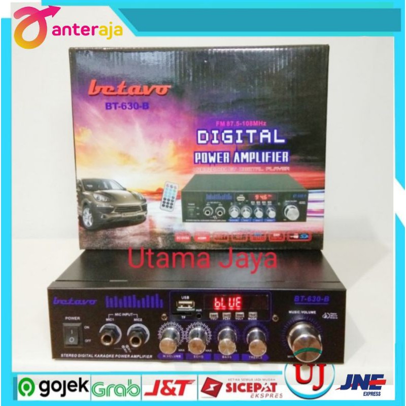 Amplifier BETAVO BT 630-B Bluetooth USB FM Radio Ampli Mini AC/DC