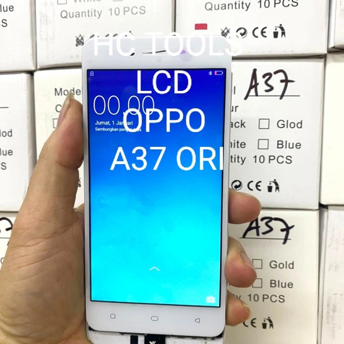 TERBARU- BISA COD LCD OPPO A37 / A37F / NEO 9 FULL TOUCHSCREEN ORI - Putih