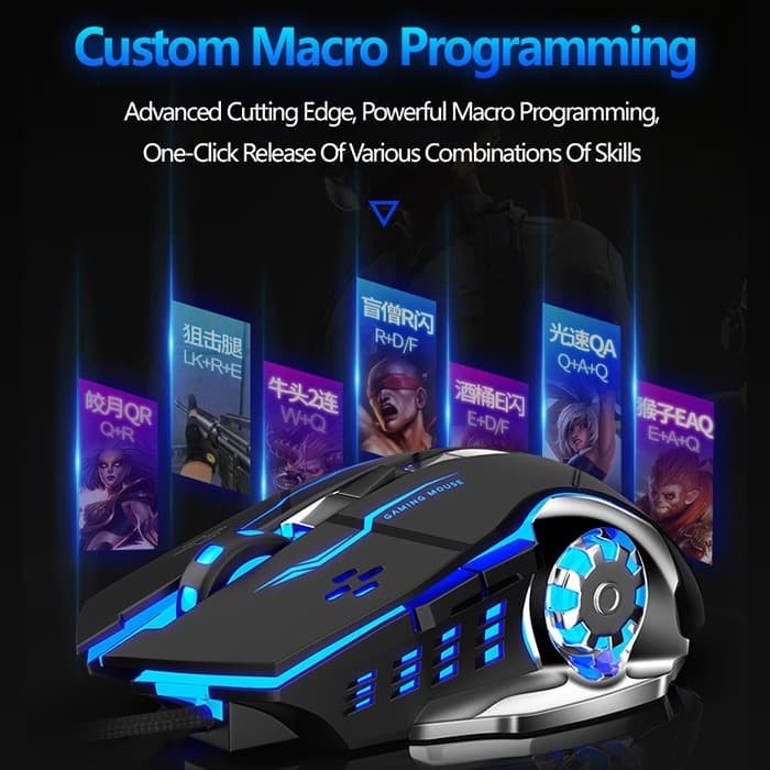 Mouse Gaming AULA S20 – 2400DPI RGB Driver Macro Software