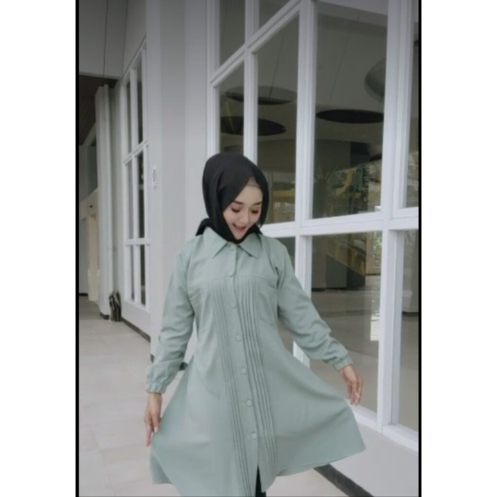 [BLUS PREMIUM]BLUS TUNIK PLISKET POLOS REAL PICT
