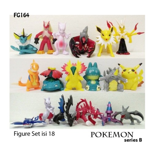 FG164 Pajangan Figure Set Pokemon B isi 18 Jumbo