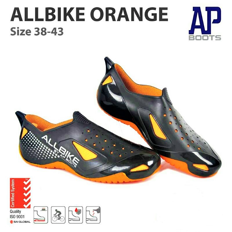 Sepatu Karet ALLBIKE ApBoots All Bike Shoes ApBoot Boots Bikers Orange